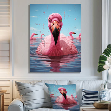 Pink Flamingo Family Celebration - Flamingo Wall Decor